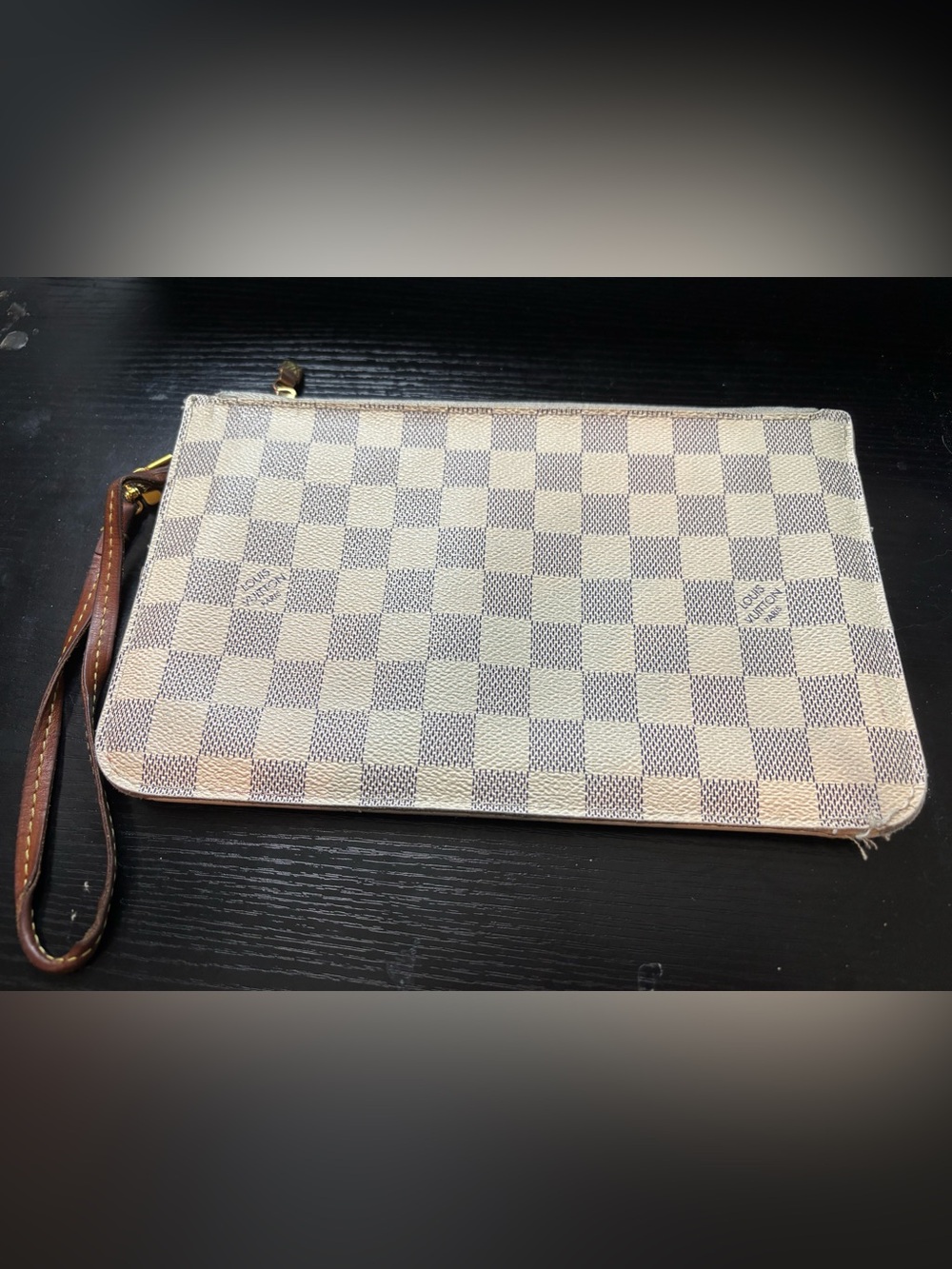 Authentic Louis Vuitton Neverfull Pochette MM/GM Pouch – Damier Azur Canvas